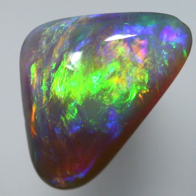 SOLID SEMI BLACK OPAL Large bright rolling flash